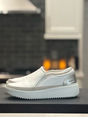 Vionic White Leather Kearney Lace Up Sneaker Same Day Shipping Size 9.5